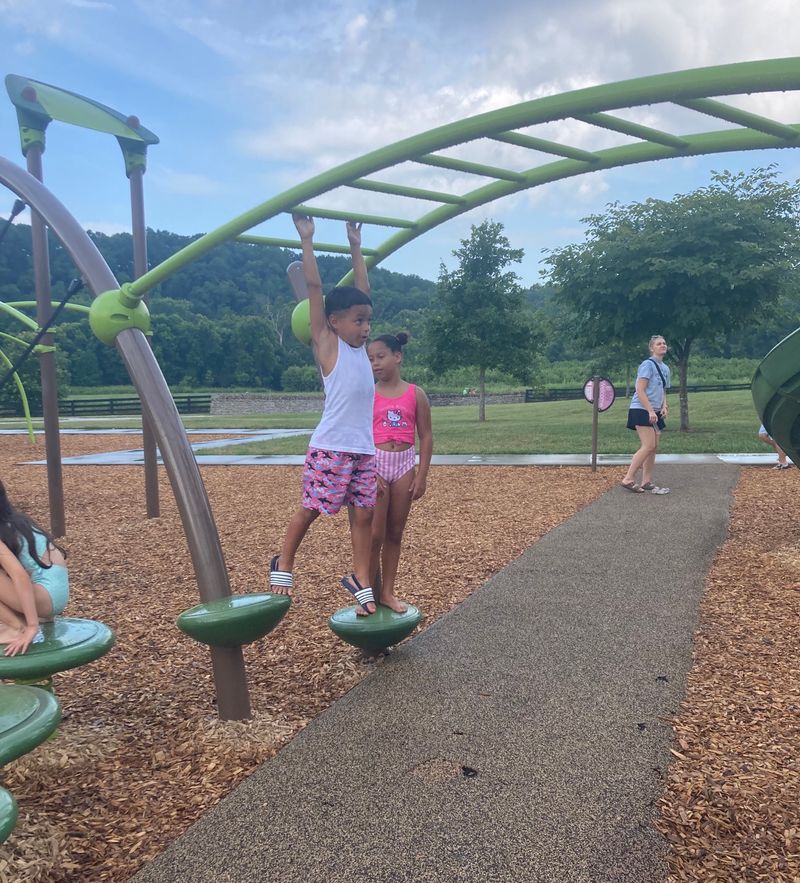 Students playing on playground