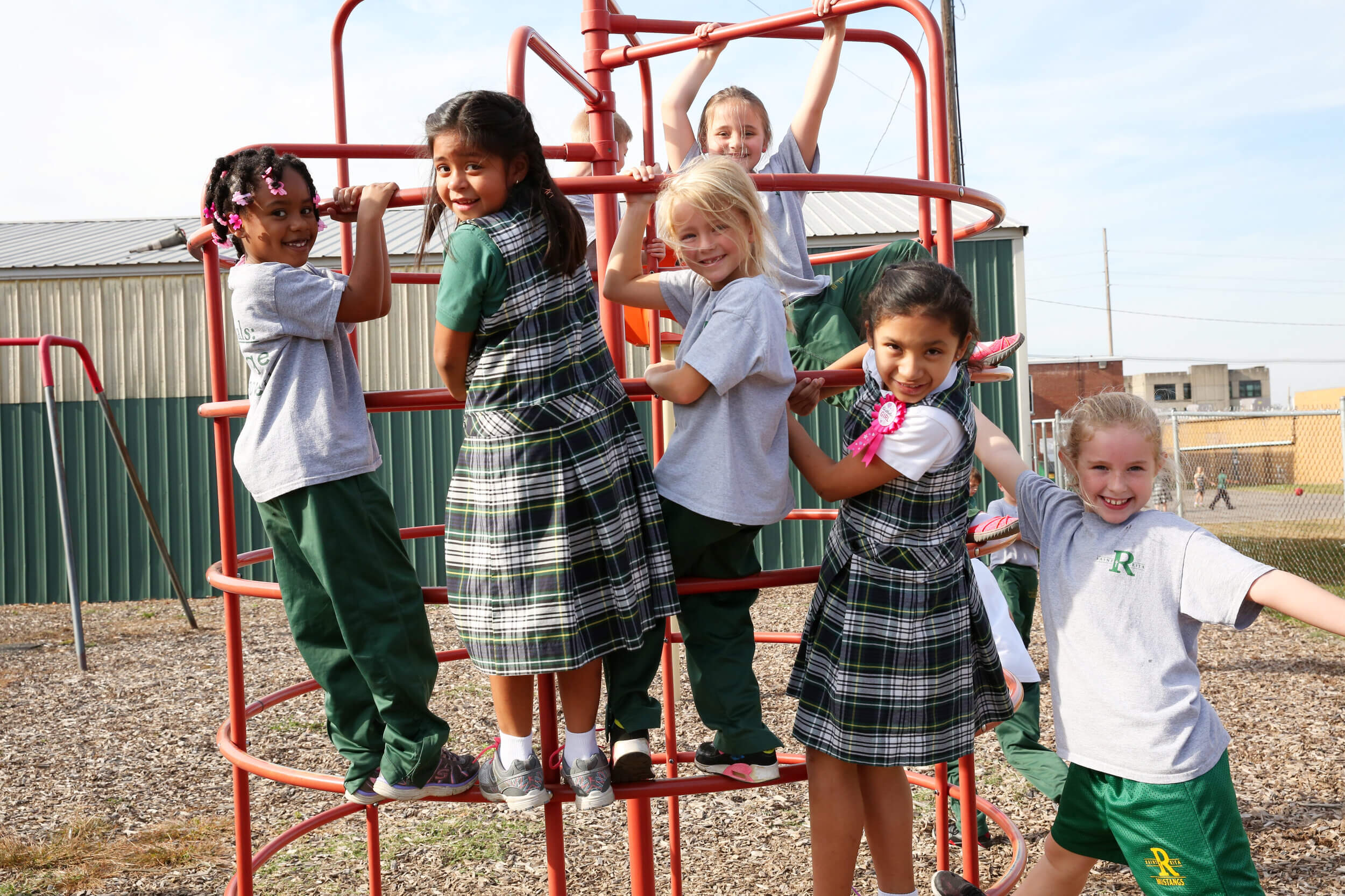 Students on playground