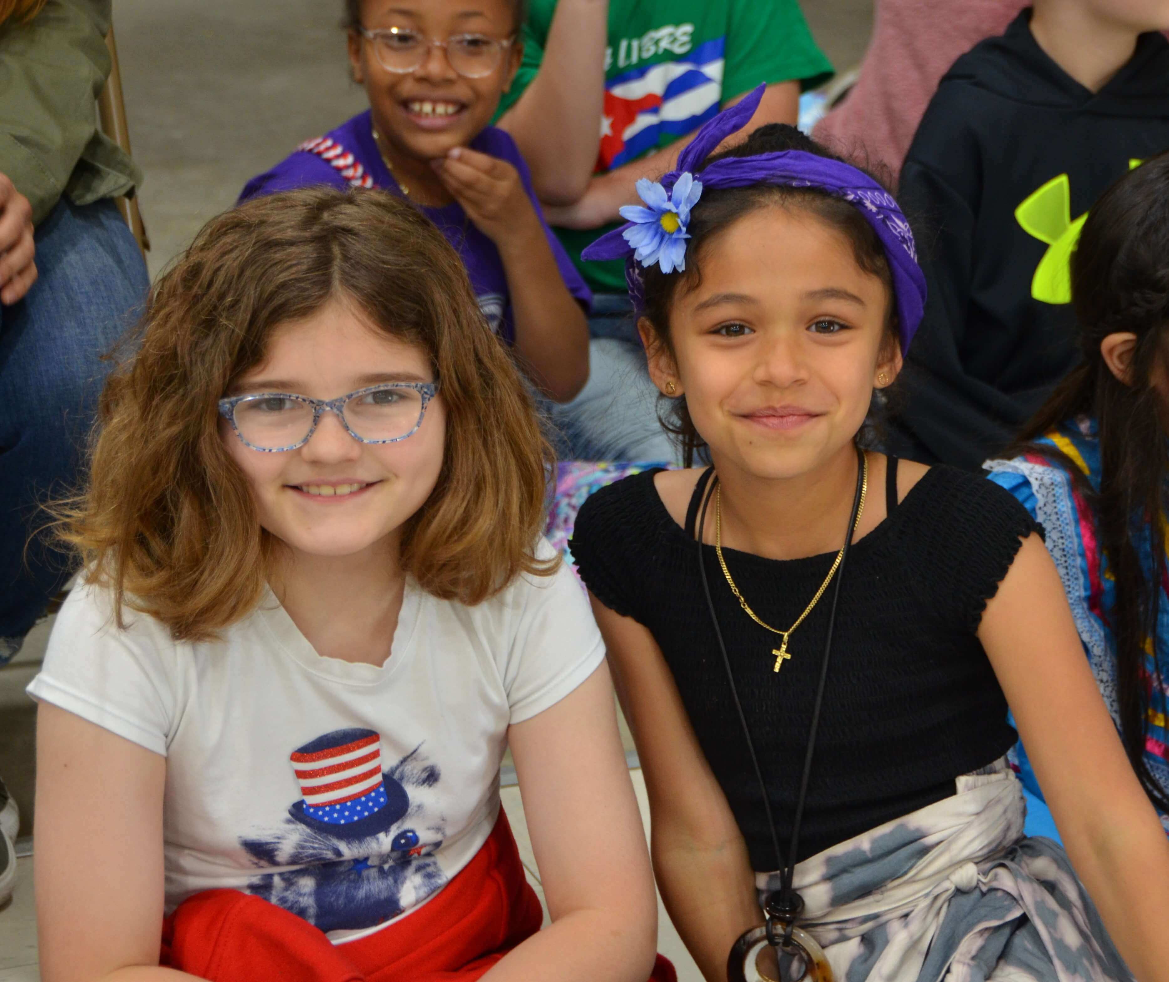 Two Kids Posed in Assembly